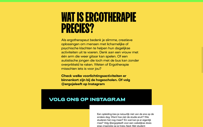 “Ergo je leeft” campaign website 3