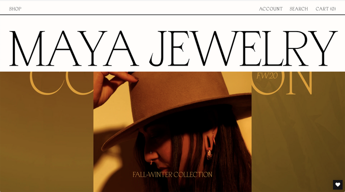Maya Jewelry website 1