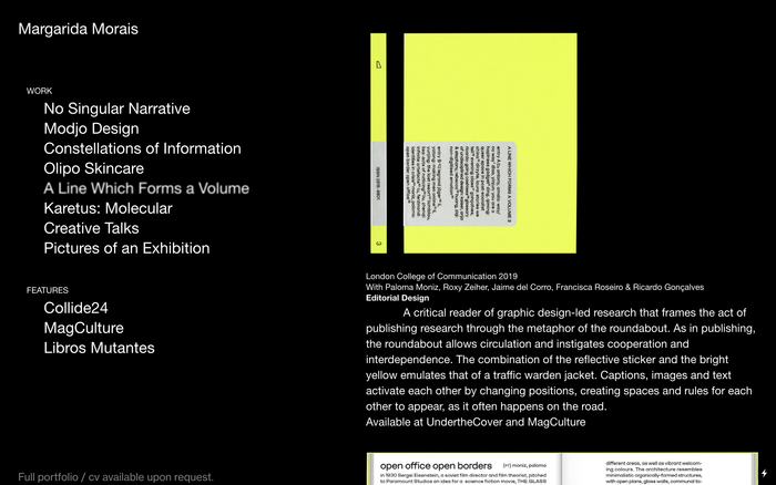 Margarida Morais portfolio website 2