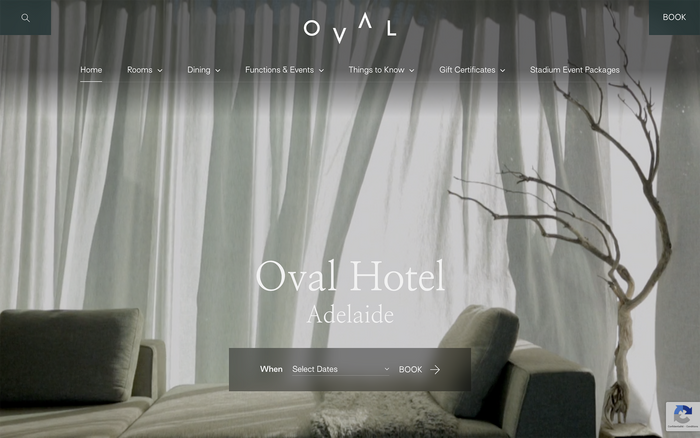 Oval Hotel website 1