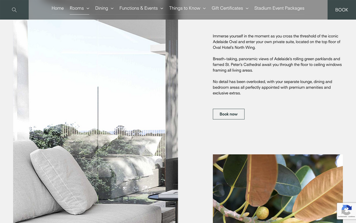 Oval Hotel website 4