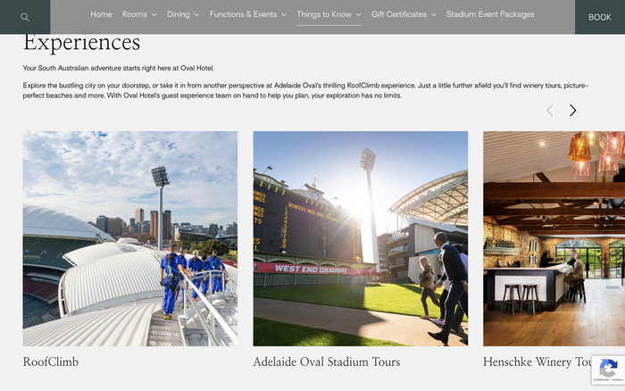 Oval Hotel website 5