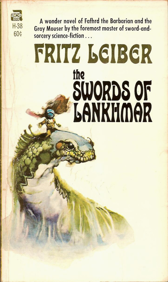The Swords of Lankhmar (#5), Ace H-38, 1968.  is used for the blurb.