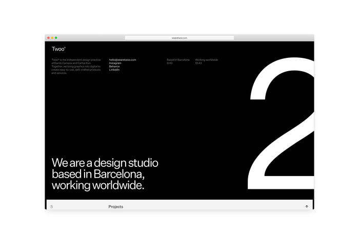 Twoo® portfolio website 2