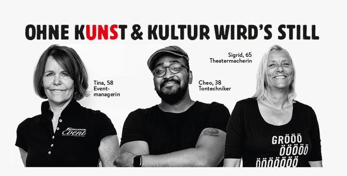 “Ohne Kunst &amp; Kultur wird’s still” viral campaign 2