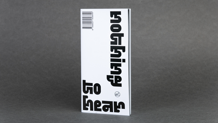 Nothing to hear booklet and exhibition poster - Fonts In Use