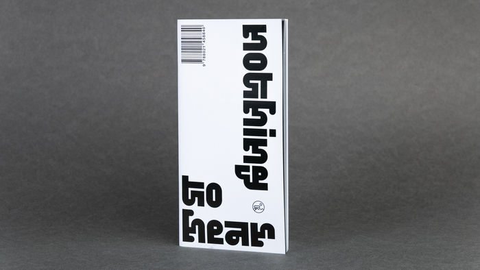 Nothing to hear booklet and exhibition poster 2