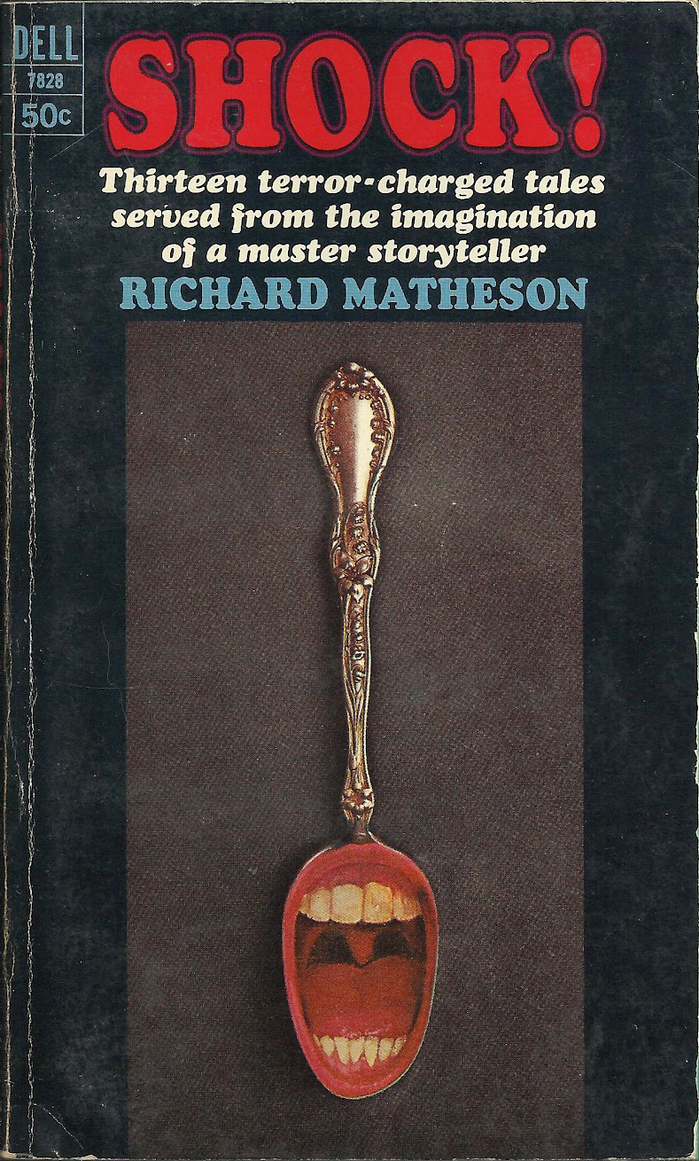 Shock! Thirteen terror-charged tales served from the imagination of a master storyteller, Dell 7828. First published in 1961, this is a later edition from November 1966. Cover art by Tom Ryan. [More info on ISFDB] The title is in contoured caps from , with the italic used for the blurb.