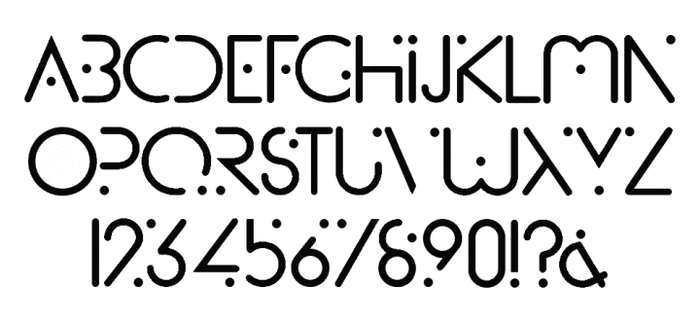 Glyph set.