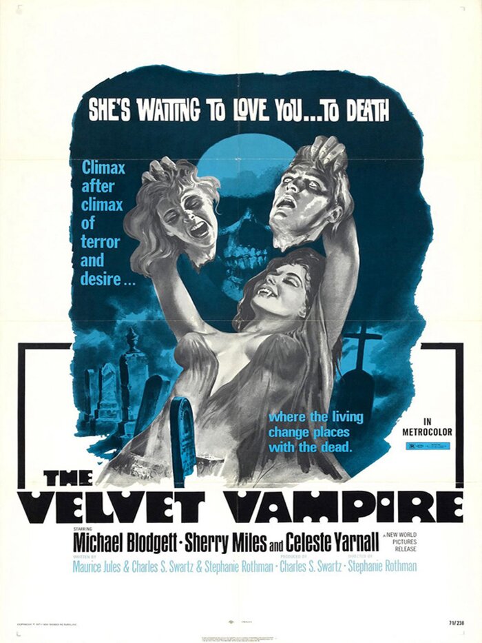 Poster for The Velvet Vampire, featuring , ,  Condensed, , , and  Condensed.