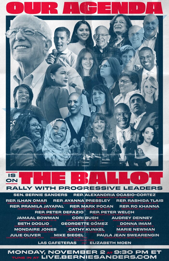 “Our agenda is on the ballot” poster