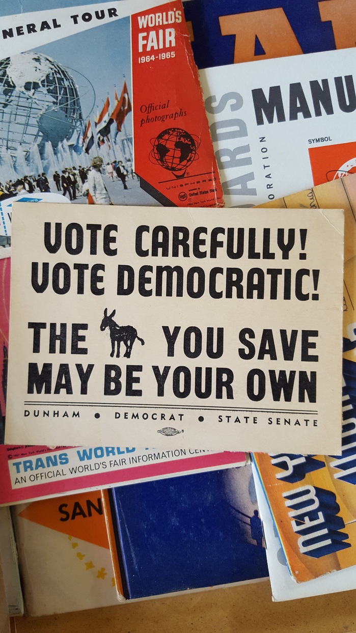 Vote Carefully! Vote Democratic! The [ass] you save may be your own. (Dunham • Democrat • State Senate)
