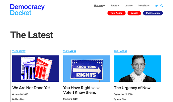 Democracy Docket website 1