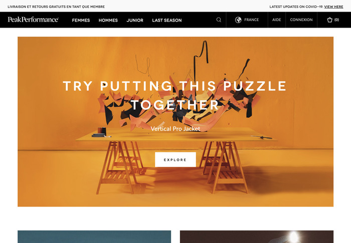 Peak Performance website and clothes 1