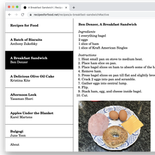 Recipes for Food