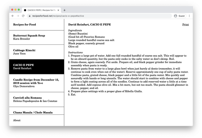 Recipes for Food 4