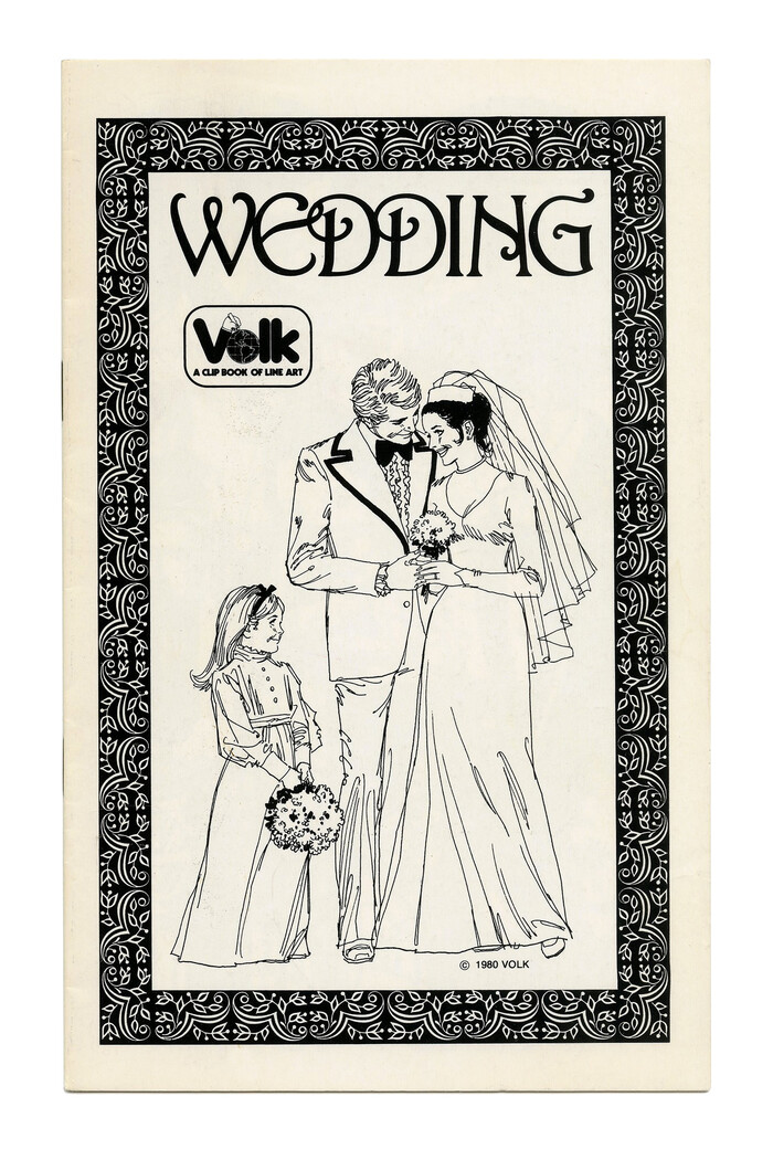 “Wedding” (No. 328) ft. partly overlapping caps from . The typeface was first issued by John Haddon &amp; Co. in 1899.