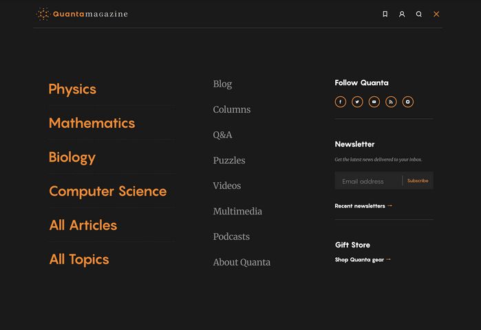 Quanta Magazine website 8