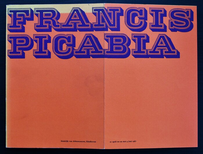 Catalog cover and inner flap. The small text is set in what looks like a bold  variant.