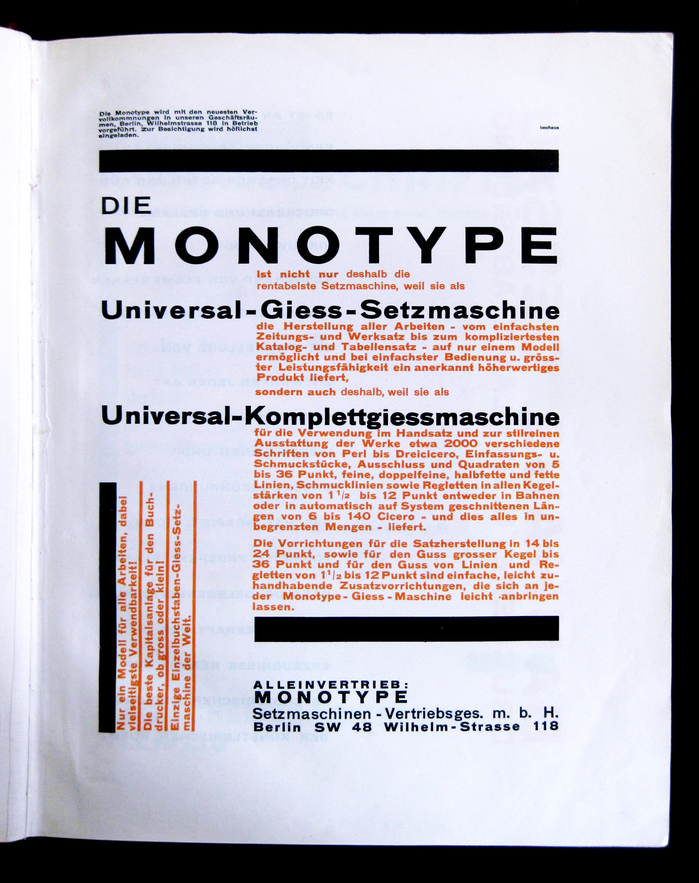 Monotype advertisement in Offset&nbsp;7 (1926)