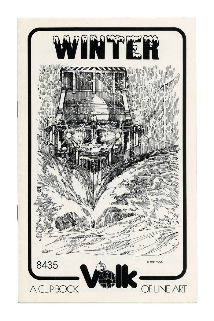 “Winter” (No. 8435) ft. , a snow-capped bold grotesque similar to .