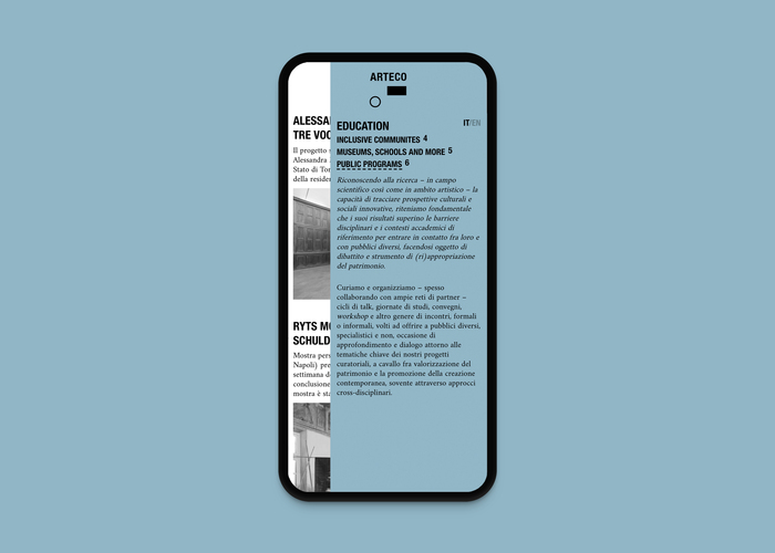 Arteco website 3