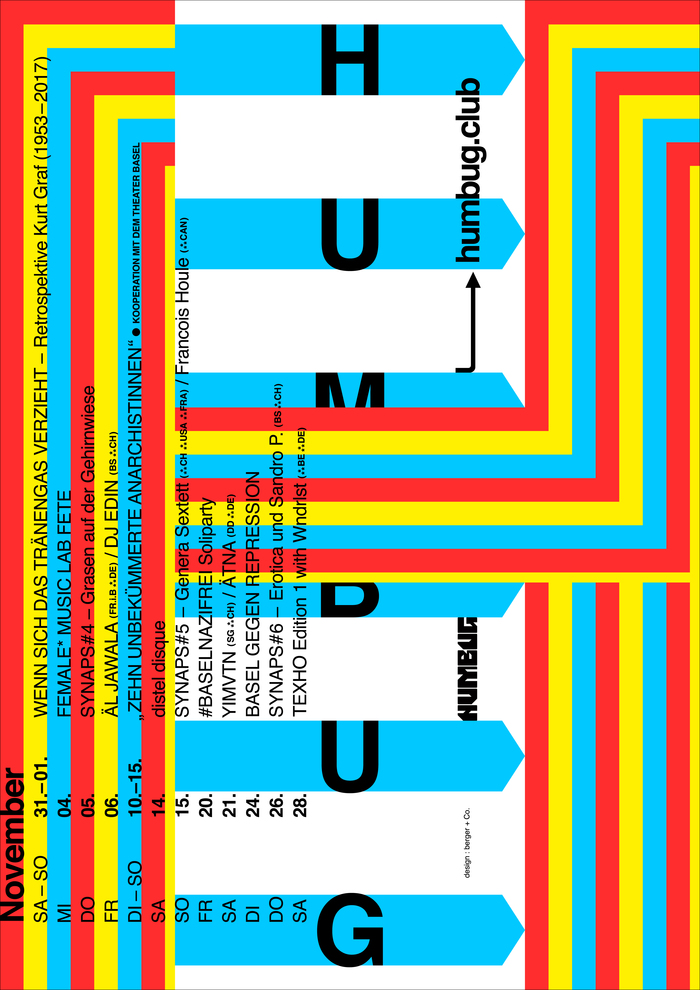 Humbug November 2020 program poster series 3