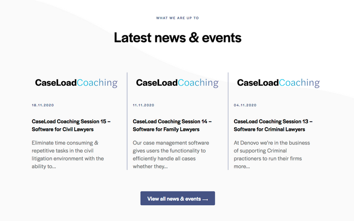 The wordmark for &ldquo;CaseLoadCoaching&rdquo; brings together Halyard&rsquo;s Display and Text styles. The latter is distinguished by more open shapes and a less compact spacing.