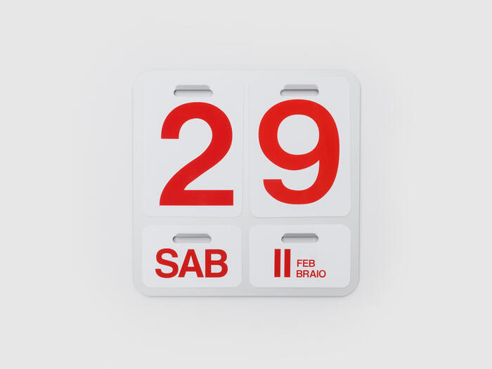 Perpetual wall calendar by Enzo Mari 1