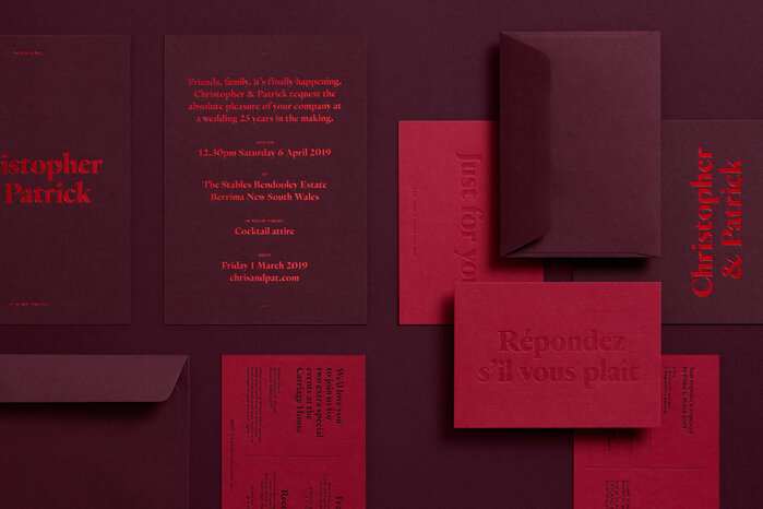 Christopher &amp; Patrick wedding invitation 1