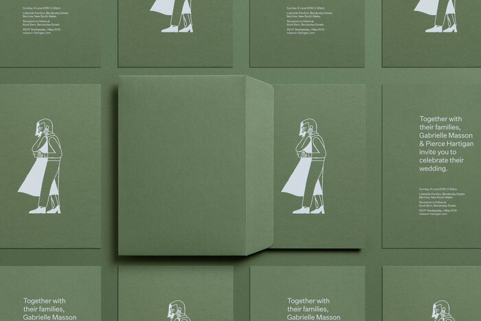 Gabrielle &amp; Pierce wedding invitation 3