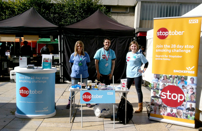 Stand from the touring Stoptober roadshow