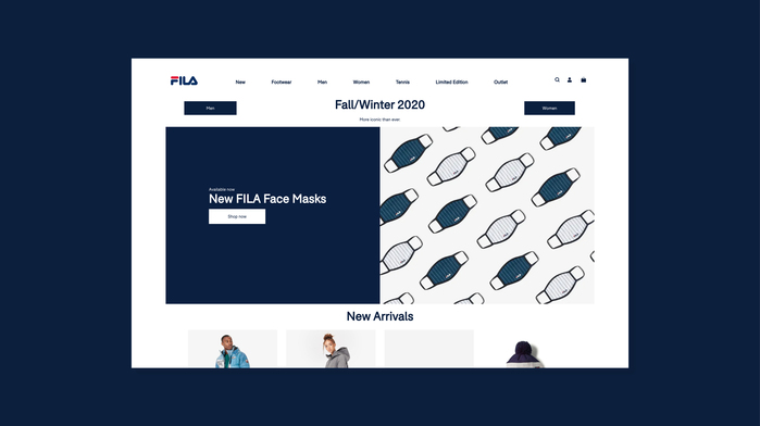 Fila UK website 4