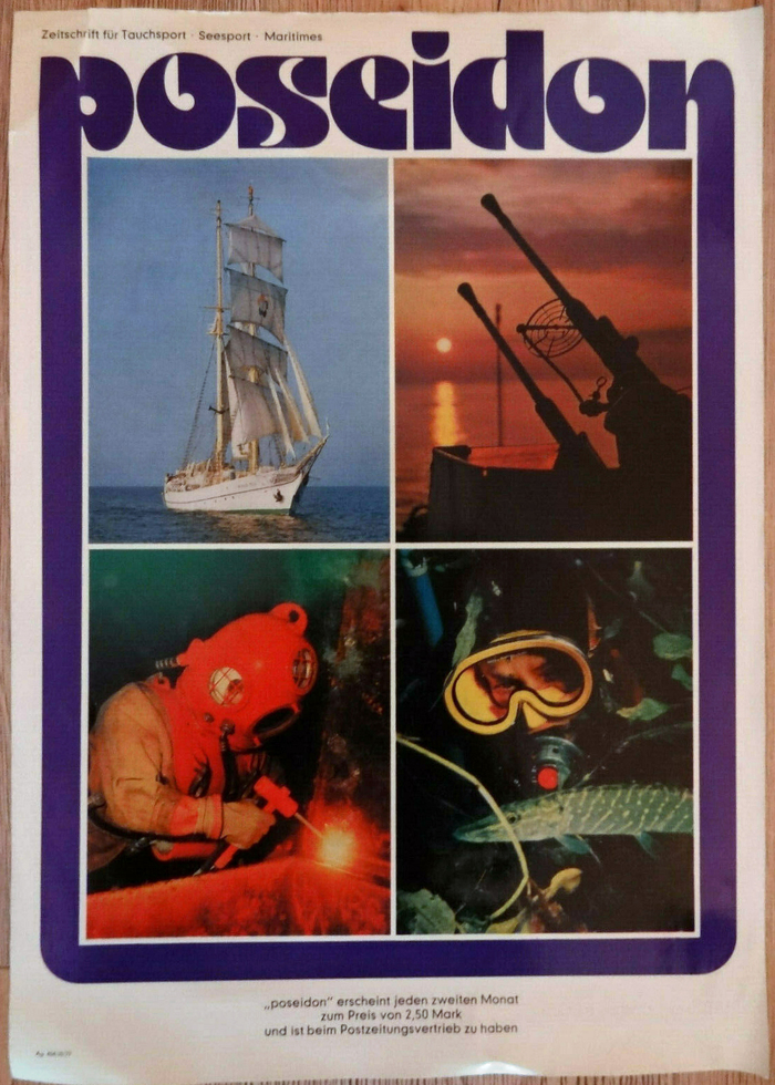 Poseidon magazine poster (1977) and covers (1978–1983) 2