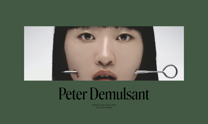 Peter Demulsant portfolio website 1
