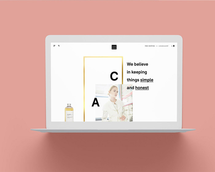 Carbon Beauty website design 2