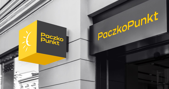 Parcel station signage.