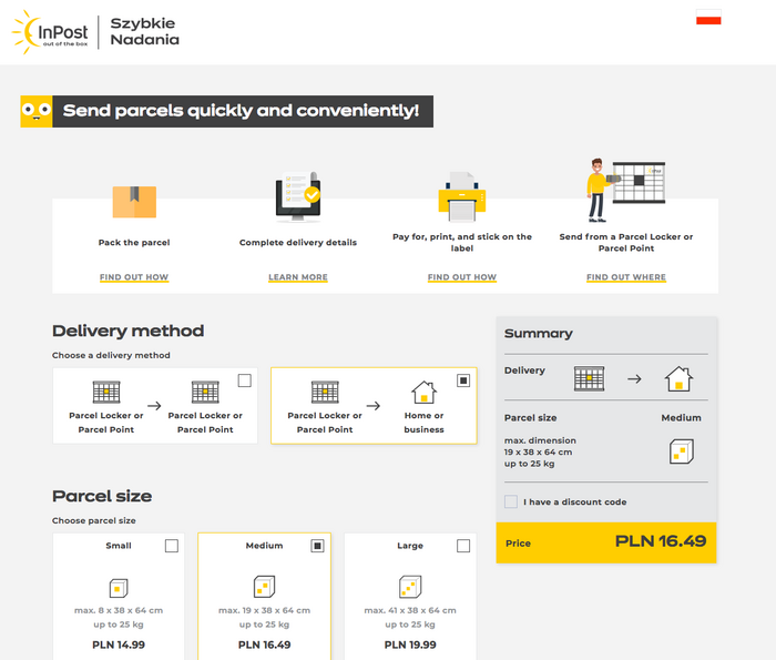 Online postage calculator.
