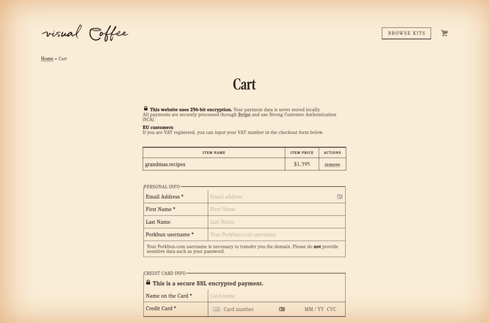 Visual Coffee website 4