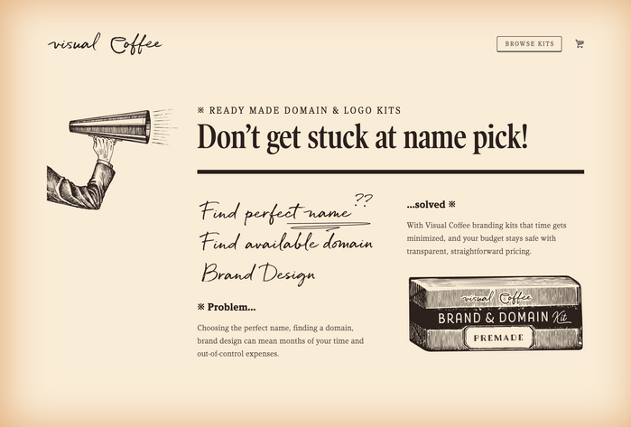 Visual Coffee website 1