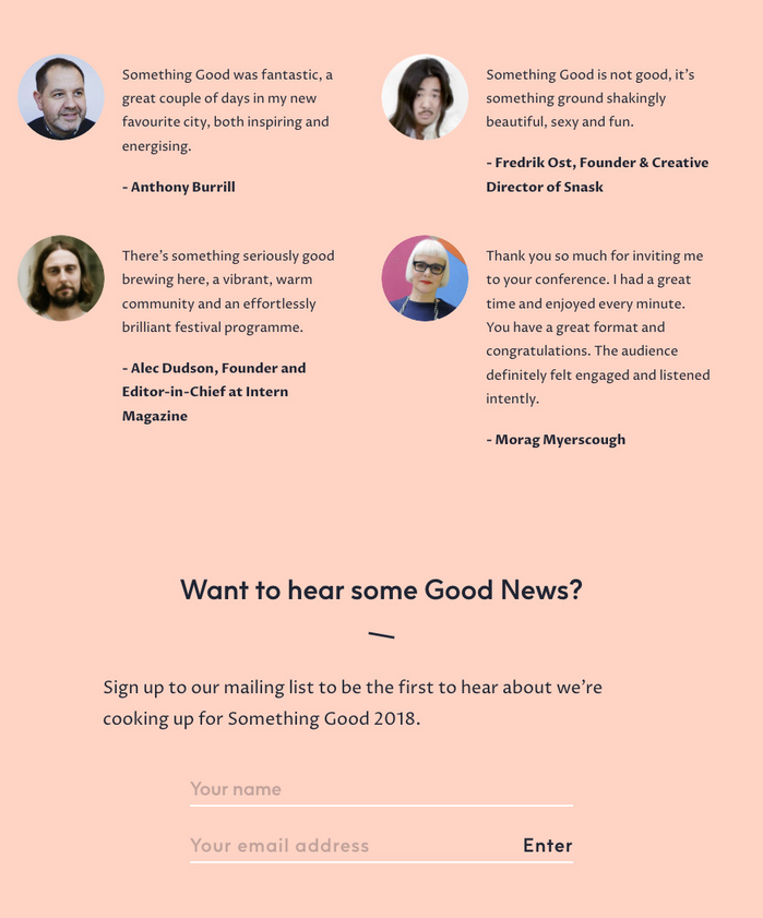 Homepage detail.
