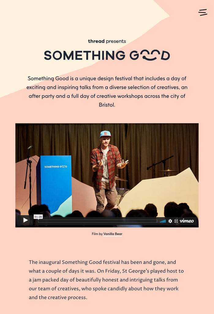 Homepage detail.