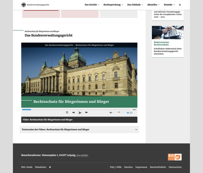 Bundesverwaltungsgericht website 1