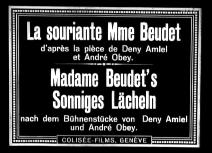 La souriante Madame Beudet (1923) film titles and poster 1