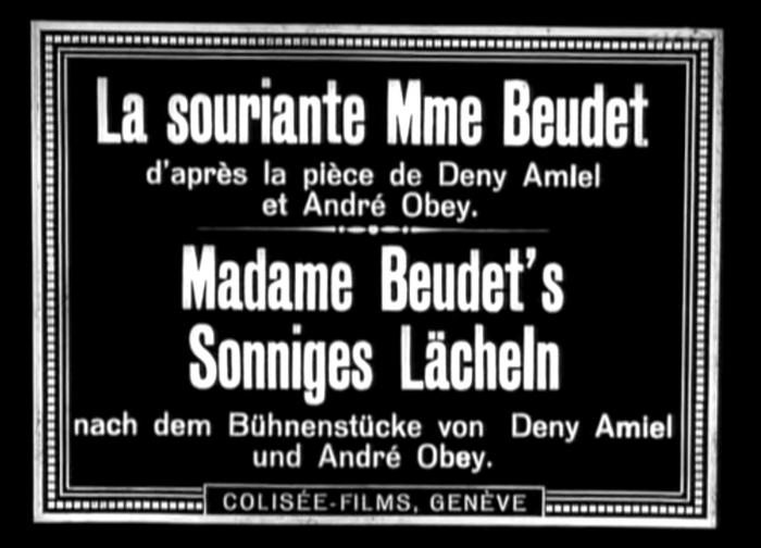 La souriante Madame Beudet (1923) film titles and&nbsp;poster 1