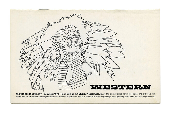 “Western” (No. 533) ft. a depiction of a Native American with feathered headdress. The type was apparently chosen for its name – it’s .