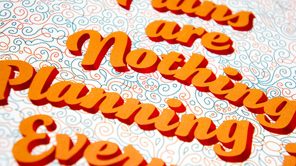 Hand-drawn posters featuring FontFonts 4