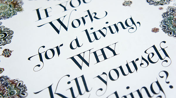 Hand-drawn posters featuring FontFonts 5
