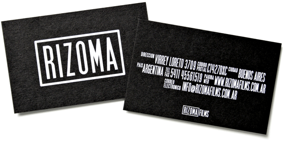 Rizoma Films business card