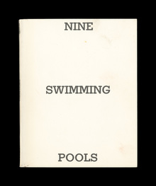 <cite>Nine Swimming Pools and a Broken Glass</cite> by Edward Ruscha, 1968.
